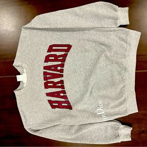 Vintage Harvard sweatshirt with Christian Dior silk screen size medium